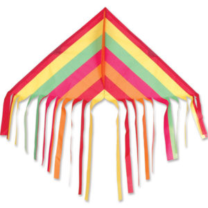 red, yellow, green, pink, orange triangle kite