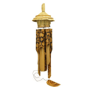 flower design bamboo wind chime with lower string