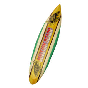 surfboard wall art mission beach with turtles